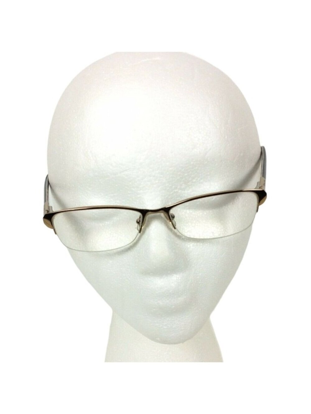Ralph Lauren RA6032437 Gold Brown Tortoise Half Rim Glasses 52-16-135 Flex Hinge